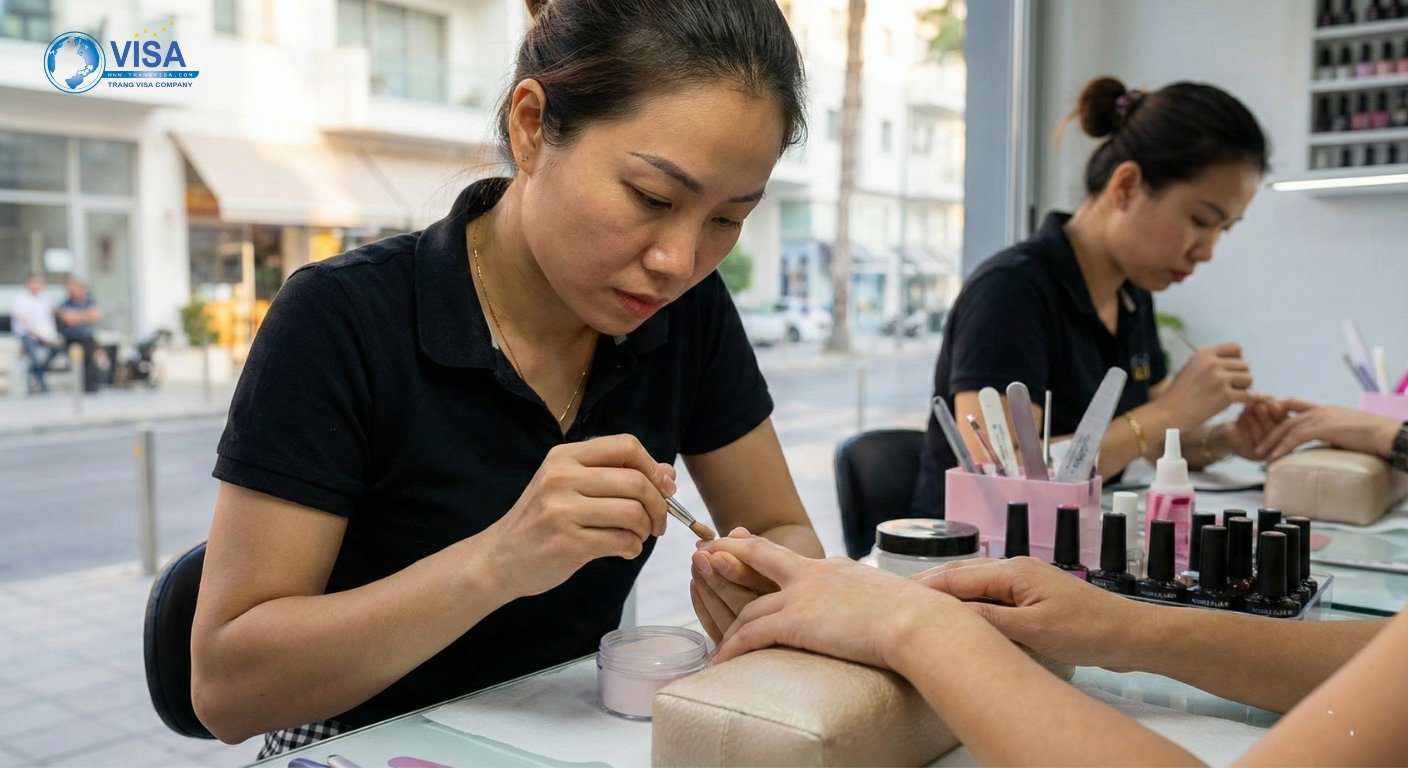 Người Việt làm nail ở đảo Síp